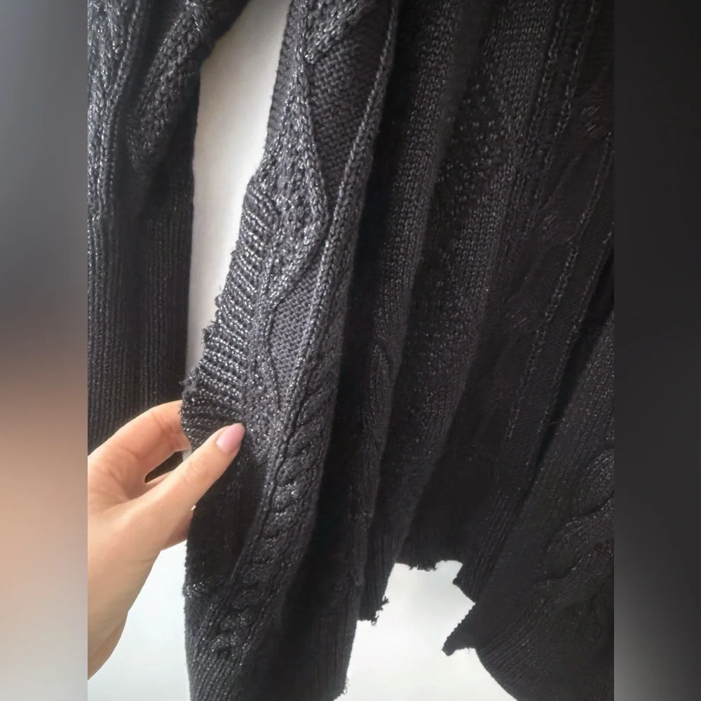 RtA Serge Metallic Cable Knit Cardigan – Size M